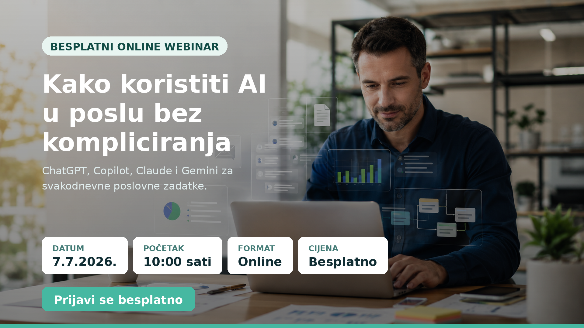 Besplatni webinar kako koristiti AI u poslu