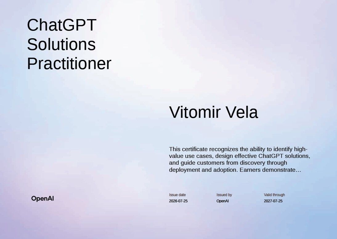 ChatGPT Solutions Practitioner